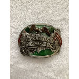 Proud to be a Veteran belt buckle